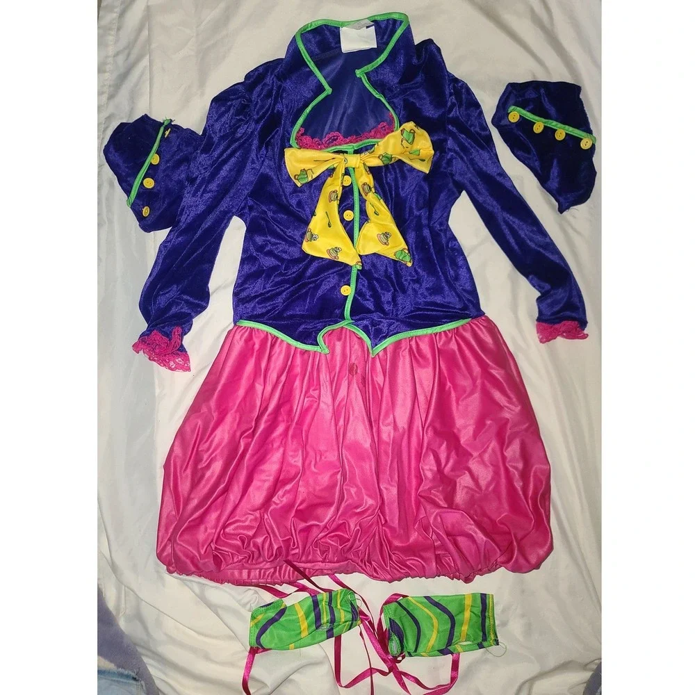 Mad Hatter Costumes Junior Large 11-13 Girls Dress Up Set 378 Purple‎ Halloween